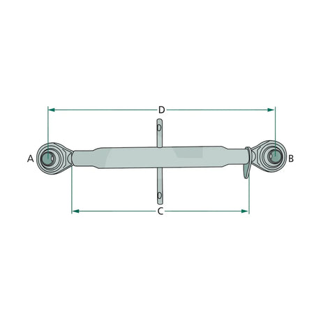 Schita dimensiuni Tirant Central Telescopic Cat. 2 – Mecanic Reglabil 440–610 mm GRANIT 20011970