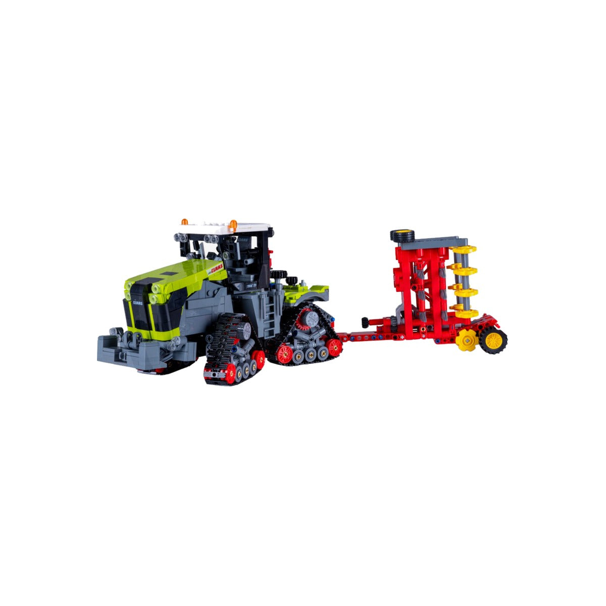 Tractor din caramizi de construit CaDA Claas Xerion 5000, 1336 de piese, scara 1:32 Jamara 47232300 – imagine 5