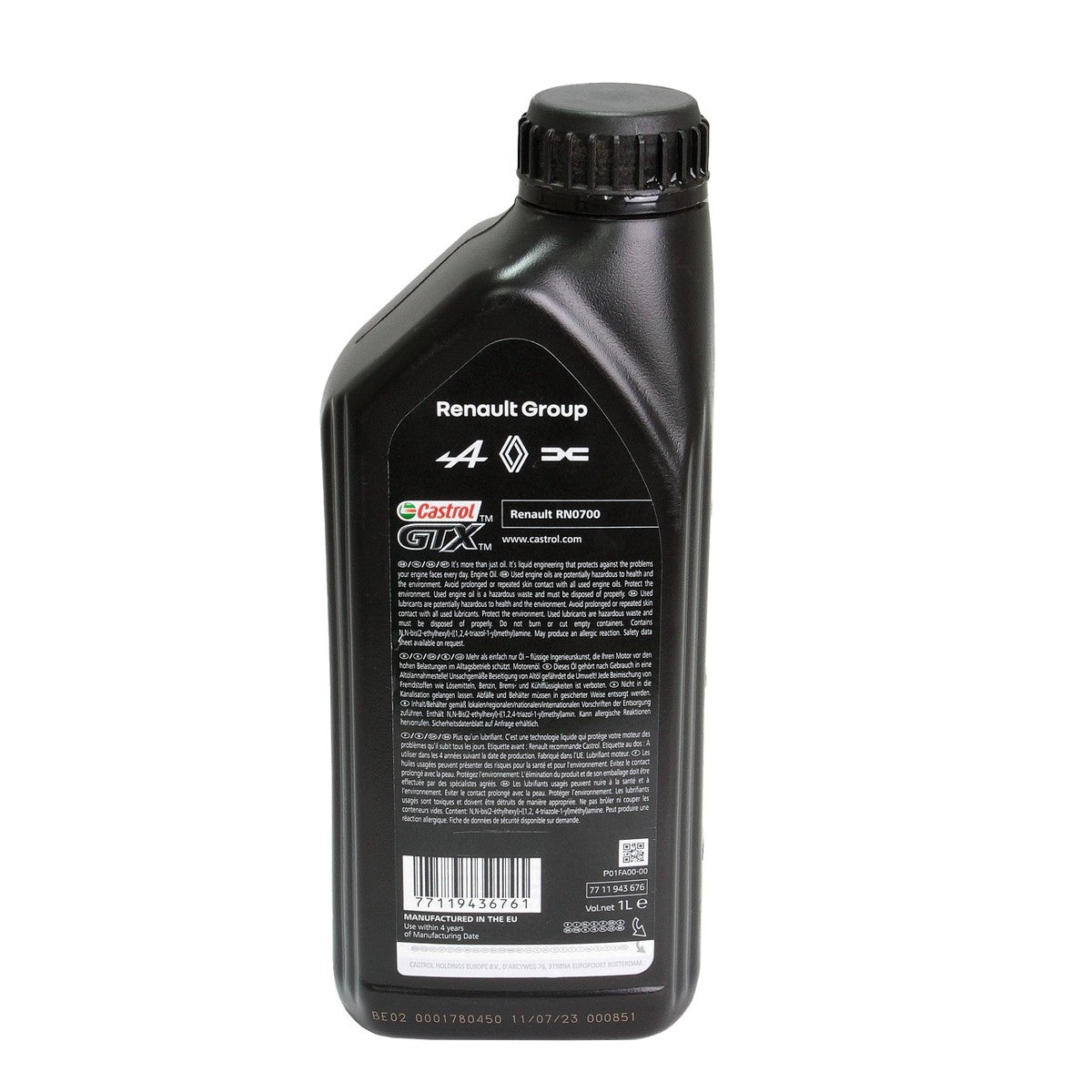 Ulei motor Renault-Castrol Rn-Spec RN700 10W40 1L 7711943676 – imagine 6