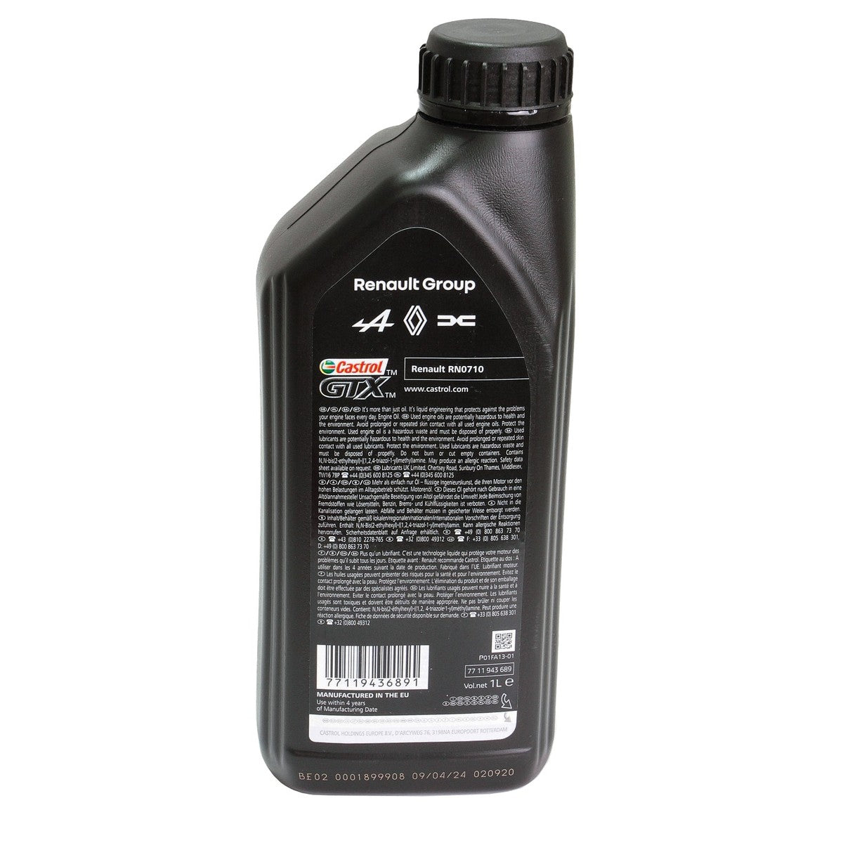 Ulei motor turisme Renault-Castrol Rn-Spec 5W40 RN710 1L 7711943689 – imagine 6
