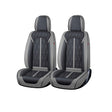 Huse auto premium 5 locuri Carguard Deluxe piele ecologică perforată - gri - negru HSA026