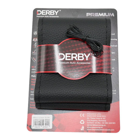 Husa volan neagra cu ac si ata 80 g, cusatura neagra DERBY DBHVO2369N