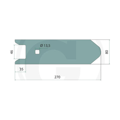 Schita dimensiuni Varf de brazdar Standard GRANIT 56031 34060850