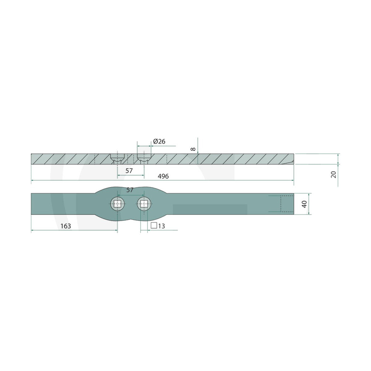 Schita dimensiuni Varf uzura cu placi din metal dur lipite GRANIT HEAVY DUTY 17931 00311114