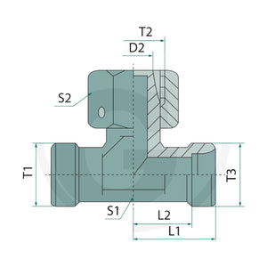 Schita dimensiuni X-ETV 18 L DKO ohne Überwurfmutter und Schneidring GRANIT 87003520