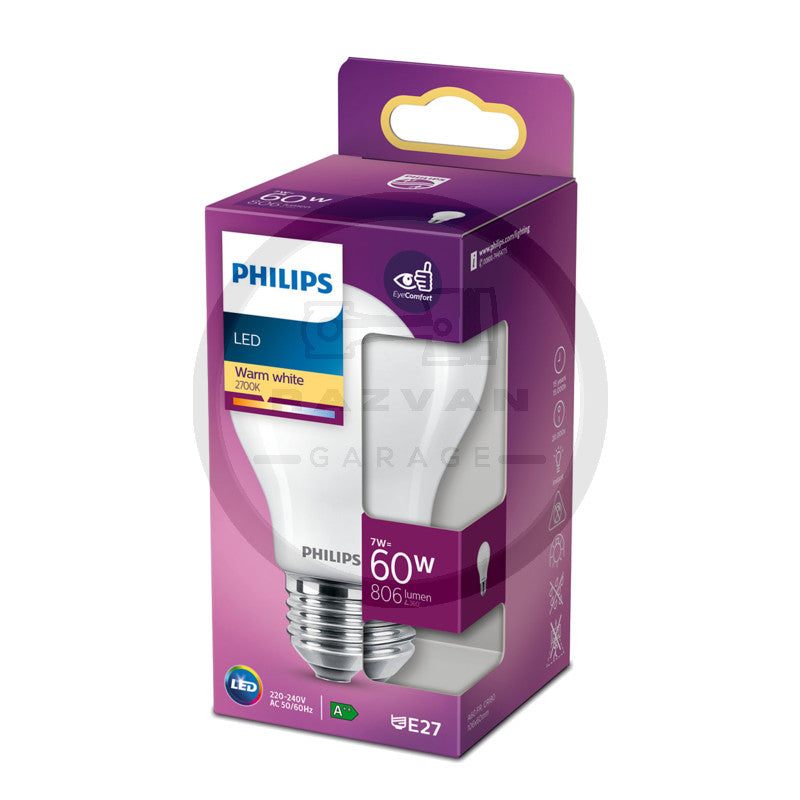 Philips LED classic 60W A60 E27 WW FR ND