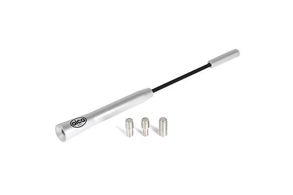 Antena auto exterior cromata 16.5cm cu 3 adaptoare (4-5-6mm)