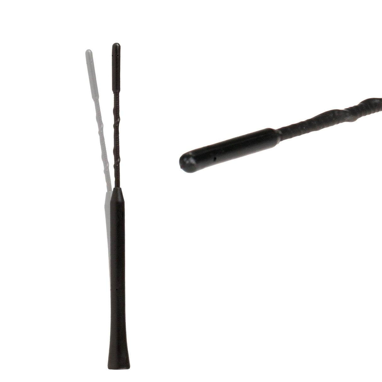 Antena auto exterior neagra 23cm cu 2 adaptoare (5-6mm)