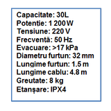 Aspirator industrial 30l. (uscat) jbm