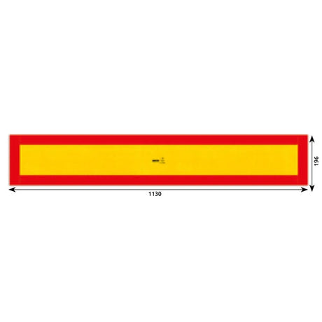 Autocolant reflectorizant galben/ rosu 1130x196 mm hico