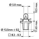 Bax 8.5d/2 grey philips (set 10 buc)