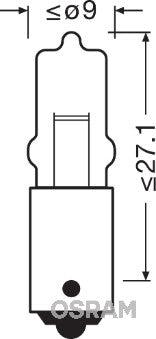 Bec 12v h10w original set 10 buc osram