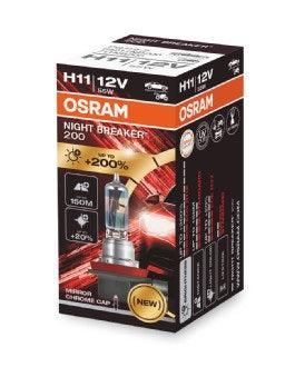 Bec 12v h11 55 w night breaker +200% osram