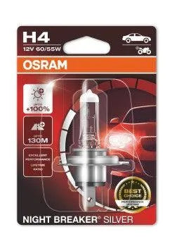 Bec 12v h4 60/55 w night breaker silver +100% blister 1 buc osram