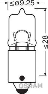 Bec 12v h6w original set 10 buc osram