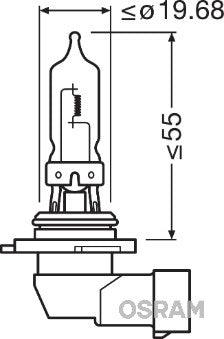 Bec 12v hb3 60 w original osram