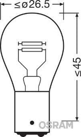 Bec 12v p21/4w original set 10 buc osram