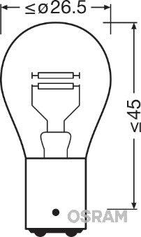 Bec 12v p21/4w original set 10 buc osram