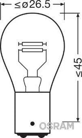 Bec 12v p21/4w original set 10 buc osram