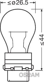 Bec 12v py27/7w original set 10 buc osram