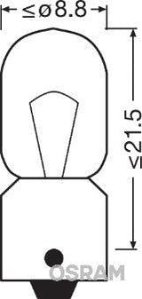 Bec 12v t4w original set 10 buc osram