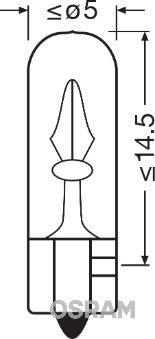 Bec 12v w2w original set 10 buc osram