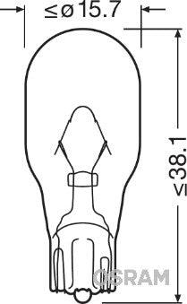 Bec 12v wy16w original set 10 buc osram