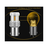 Bec auto LED P21W CSP 6000k alb rece cu canbus BA15S 12V