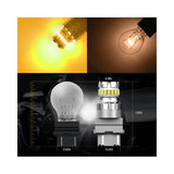 Bec auto led P27/7W CSP semnalizare portocaliu canbus T25 12V