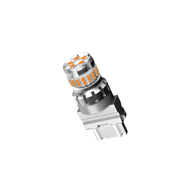 Bec auto LED P27/7W CSP semnalizare portocaliu cu canbus T25 12V