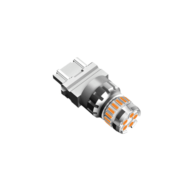 Bec auto LED P27/7W CSP semnalizare portocaliu cu canbus T25 12V