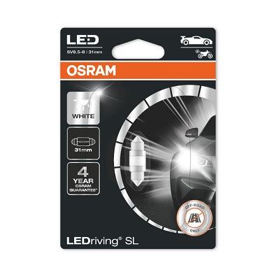 Bec auxiliar cu led 12v (c5w 31mm) white 6000k bli 1 buc osram