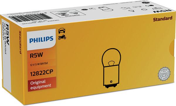 Bec auxiliar r5w ba15d 12v set 10 buc philips