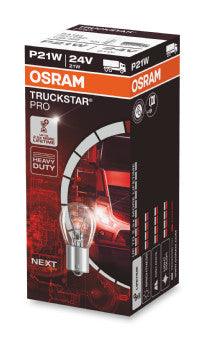 Bec camion 24v p21w truckstar pro +100% set 10 buc osram