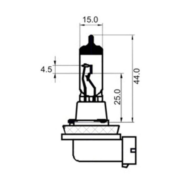 Bec far h11 12v 55w pgj 19-2 white sct