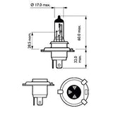 Bec far h4 60/55w 12v longer life ecovision philips