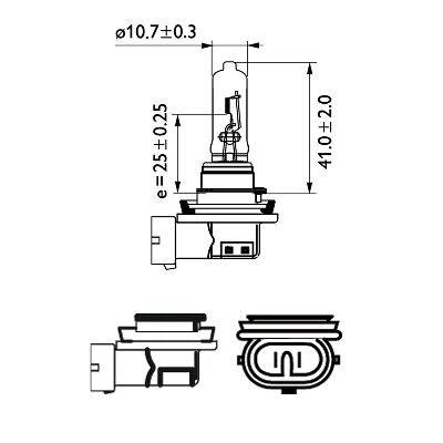 Bec far h9 pgj19-5 65w 12v vision philips