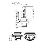 Bec far h9 pgj19-5 65w 12v vision philips