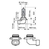 Bec far hb3 12v p20d 65w (blister) white vision ultra philips