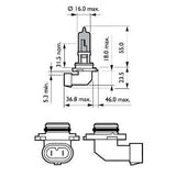Bec far hb4 12v p22d 51w (blister) white vision ultra philips