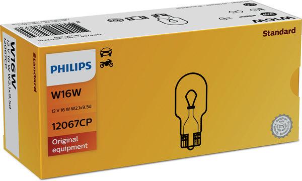 Bec frana w16w 12v set 10 buc philips