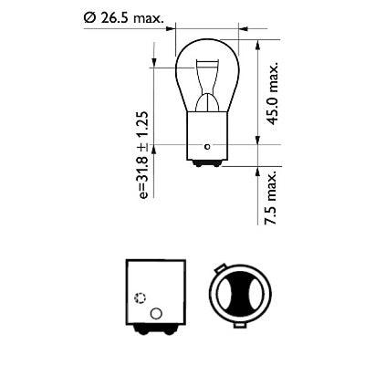 Bec rosu frana pr21/5w 12v set 10 buc