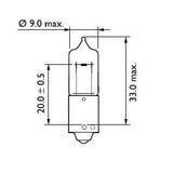 Bec semnalizare hy21w 12v set 10 buc philips