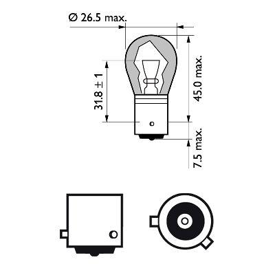 Bec semnalizare py21w 12v set 10 buc philips