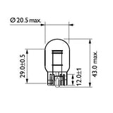 Bec semnalizare w21/5w 12v set 10 buc philips