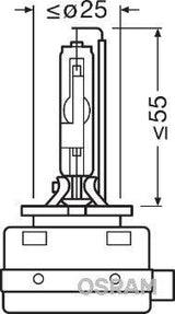 Bec xenon 42v d8s 4500 k xenarc original osram