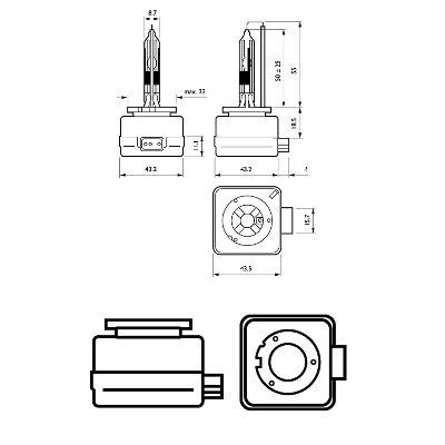 Bec xenon 85v d1r 35w vision philips