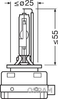 Bec xenon 85v d1r 4100 k xenarc original osram