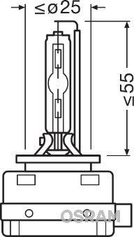 Bec xenon 85v d1s 4150 k xenarc original osram