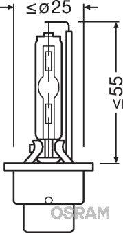 Bec xenon 85v d2s 4100 k xenarc original osram